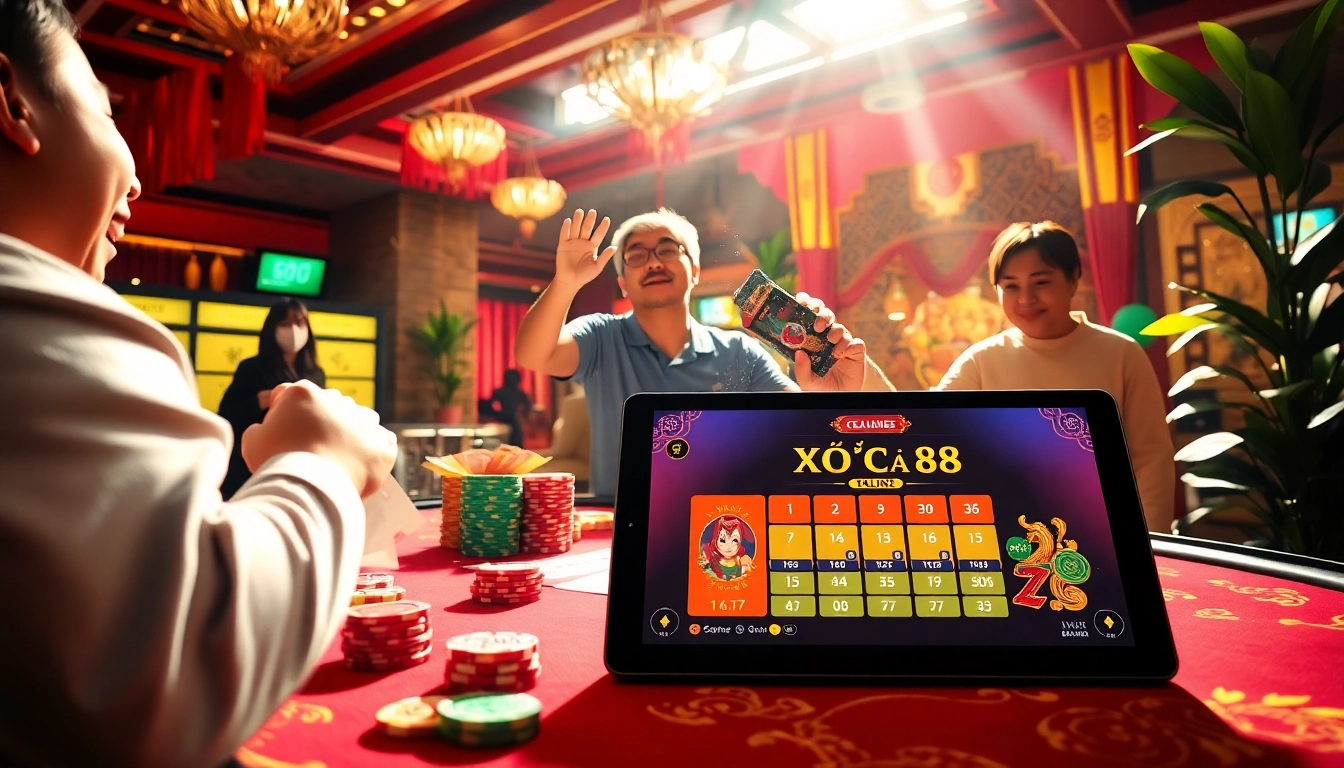 Xóc Đĩa 88 game table showcasing vibrant gameplay and betting excitement.